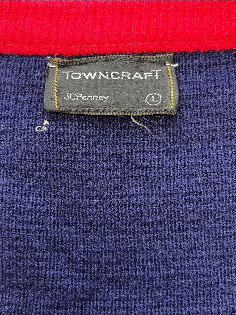 Vintage Towncraft JCPenney sweater vest retro bicycle size Large - Picture 3 of 4